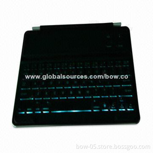 Wireless Color Backlit Bluetooth Keyboard for iPad Air, Magnetic Strip/Groove, Aluminum Base